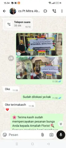 Testimonial Papan Bunga gurudug