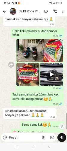 Testimonial Papan Bunga gurudug